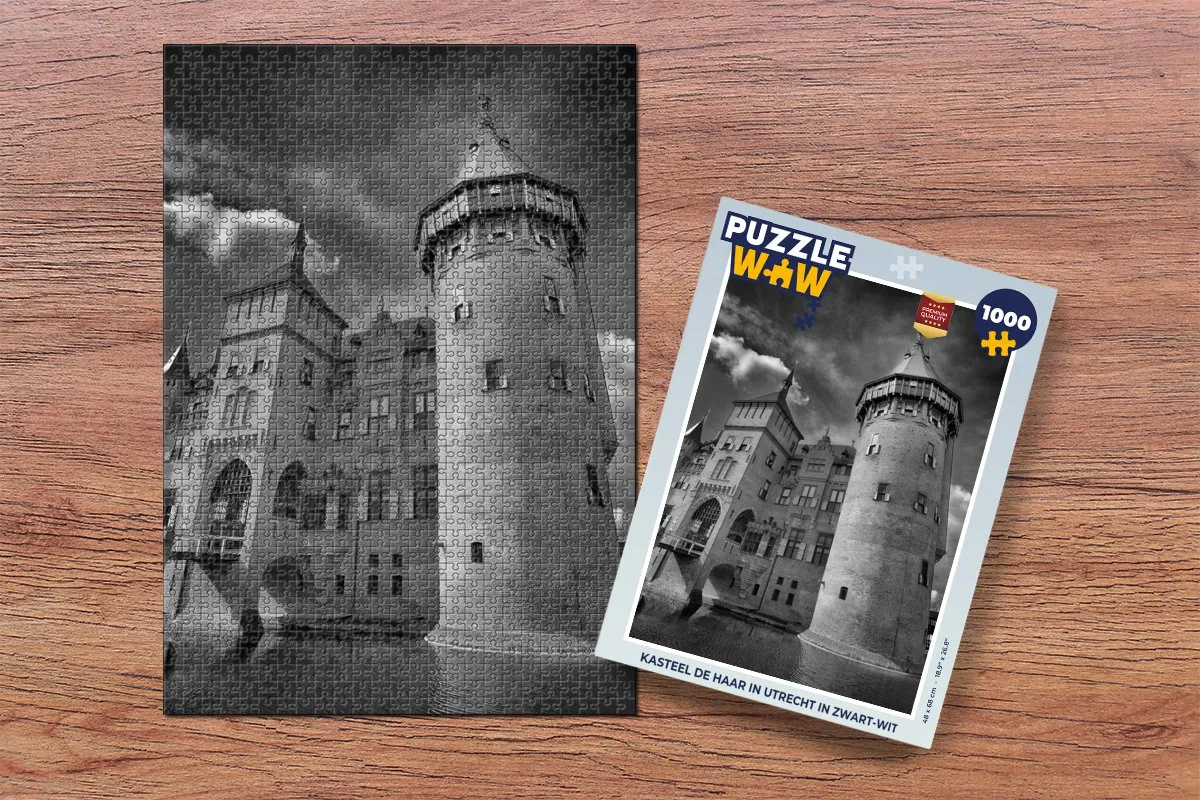 PuzzleWow Legpuzzel Kasteel de Haar 1000 Stuks - Multicolor