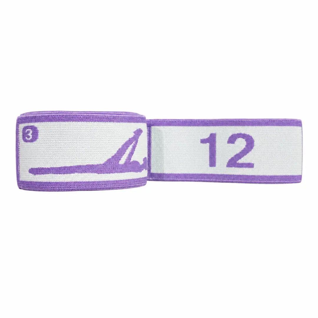 Blauw paarse yoga stretching band pilates weerstandsband unisex 12 lussen elasti
