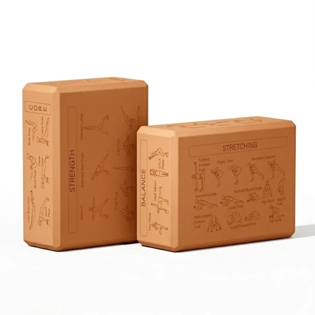 Oranje Pilates blokken yoga blokken set unisex 2 delig EVA schuim antislip yogab