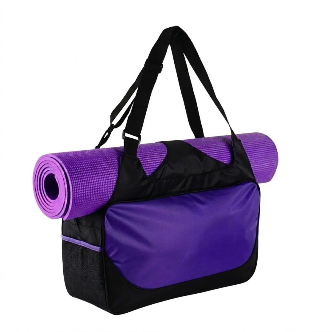 Paarse sporttas dames en heren rechthoekige grote capaciteit yoga tas fitness ta