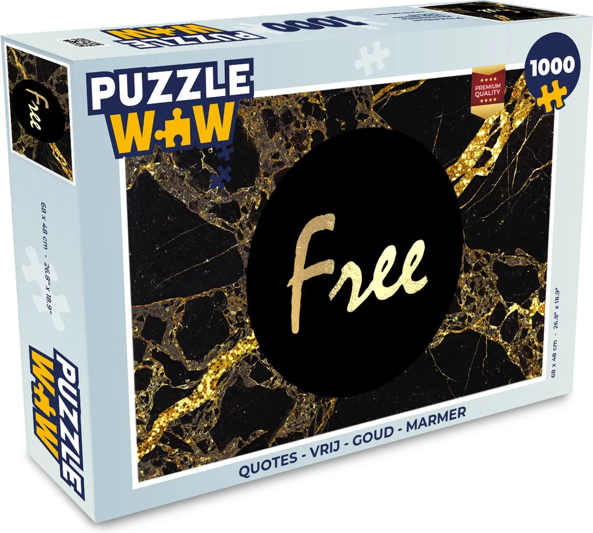 PuzzleWow Quotes Goud Marmer Legpuzzel 1000 Stuks - MPN 7434743524548