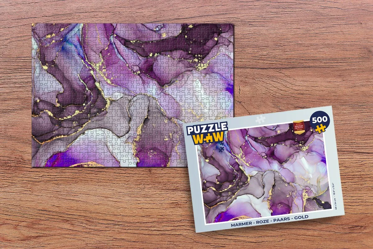 PuzzleWow Marmer Legpuzzel 500 Stuks - Multicolor