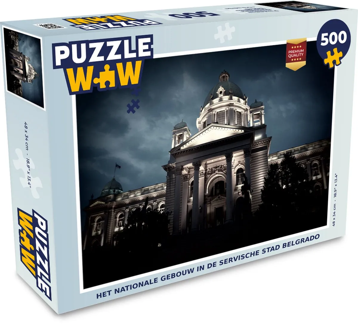 PuzzleWow Het Nationale Gebouw Belgrado Legpuzzel 500 Stuks
