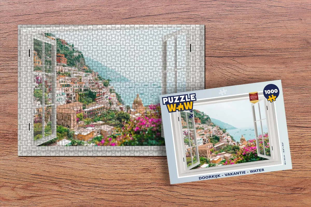 PuzzleWow Doorkijk Vakantie Water Legpuzzel 1000 Stuks - Multicolor