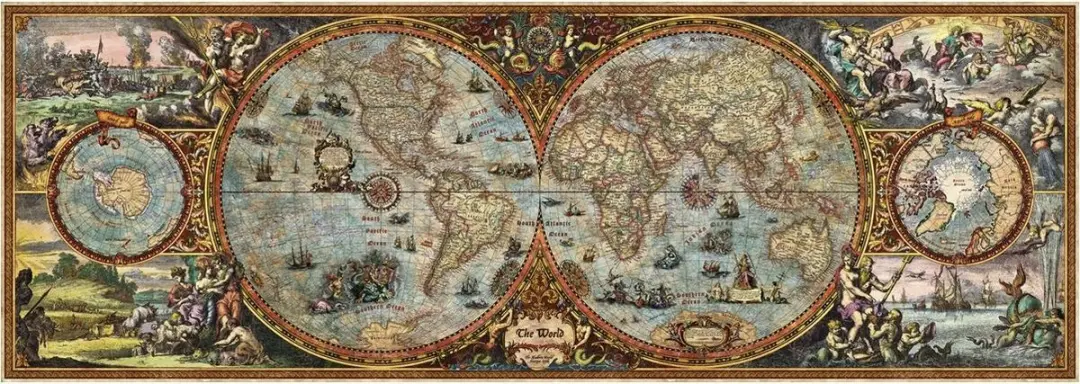 Heye Hemisphere Map Puzzel 6000 Stuks - Meerkleurig
