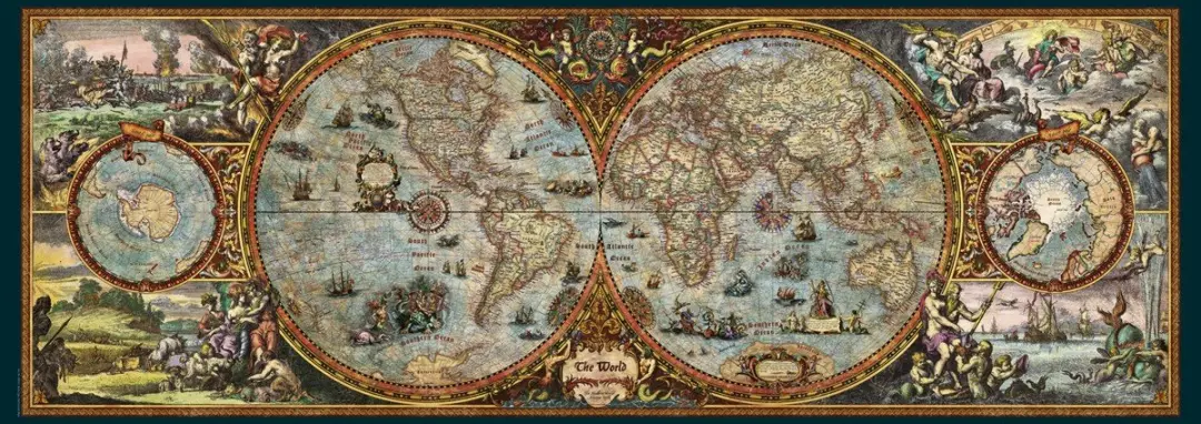 Heye Hemisphere Map Puzzel 6000 Stuks - Meerkleurig