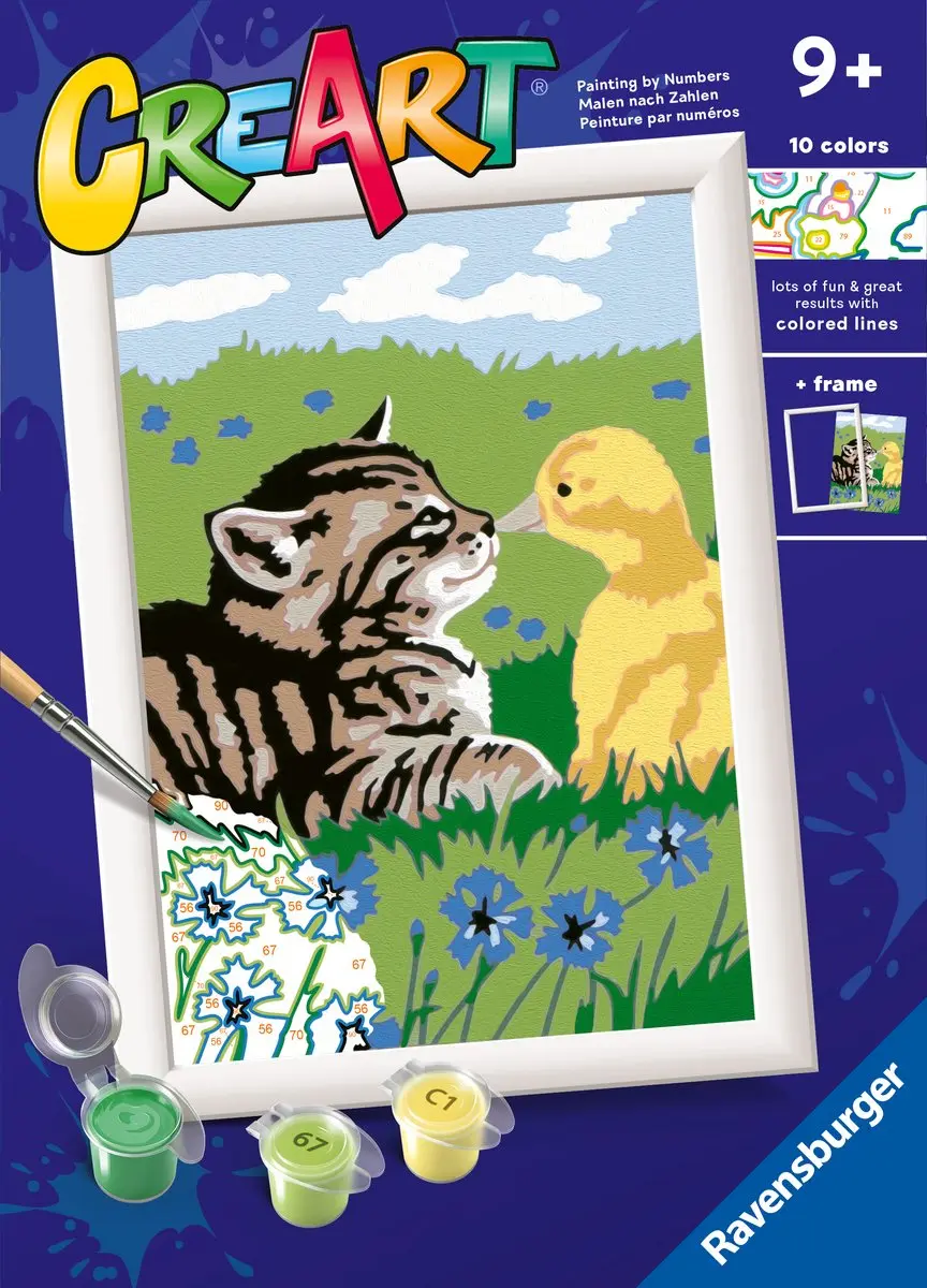 Ravensburger CreArt Animal Friendship Schilderen op Nummer - Vanaf 9 jaar - afbeelding 2 van 6