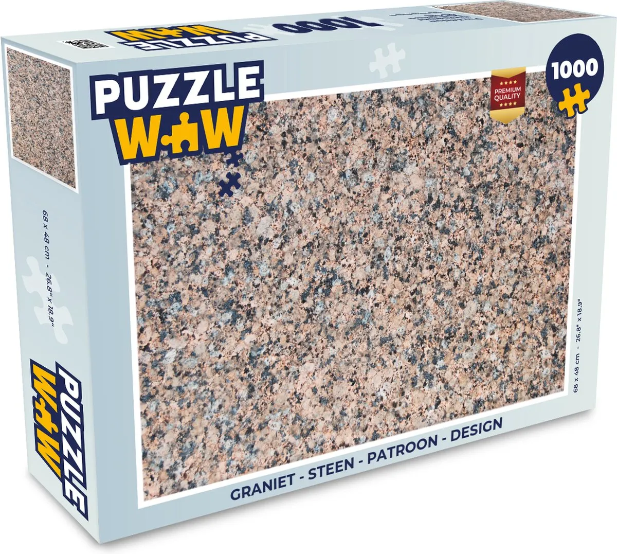 PuzzleWow Graniet Legpuzzel 1000 Stuks - Multicolor