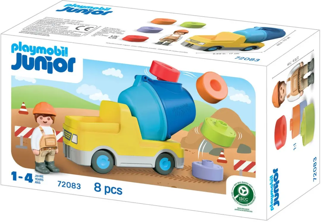 Playmobil Junior Betonmolen 72083 - Multikleur - afbeelding 4 van 5