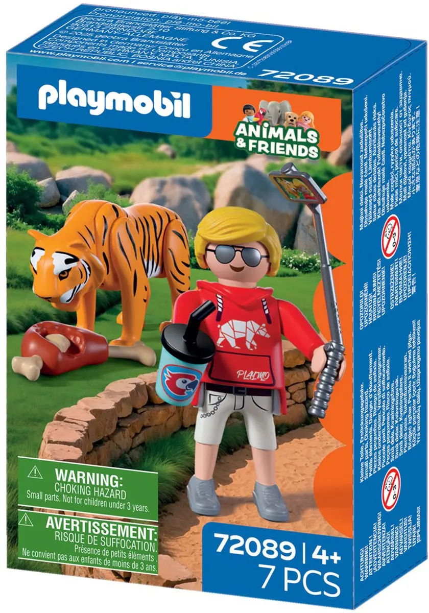 Playmobil 72089 Dierentuin - Tijger & Bezoeker - Multicolor - afbeelding 6 van 6