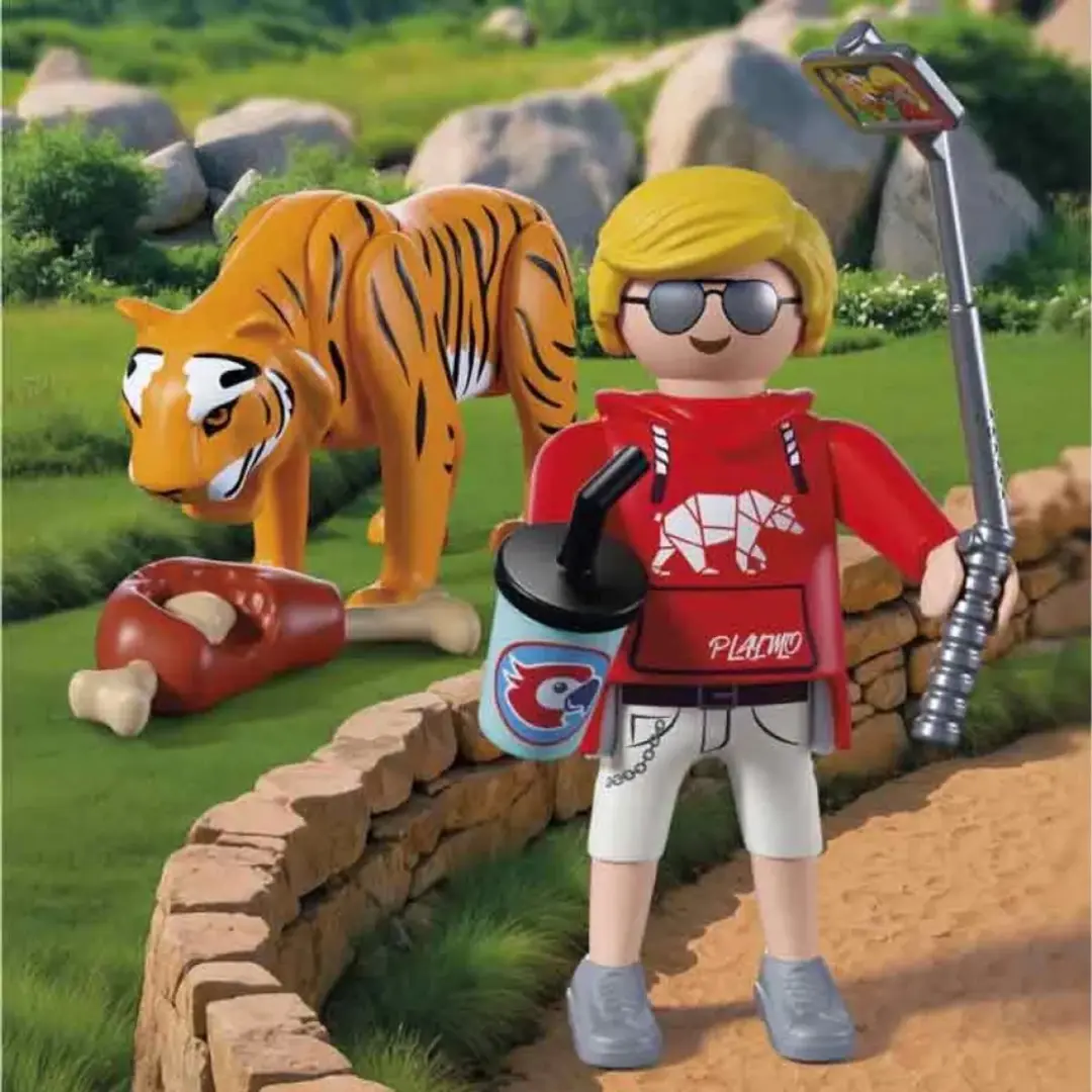 Playmobil 72089 Dierentuin - Tijger & Bezoeker - Multicolor