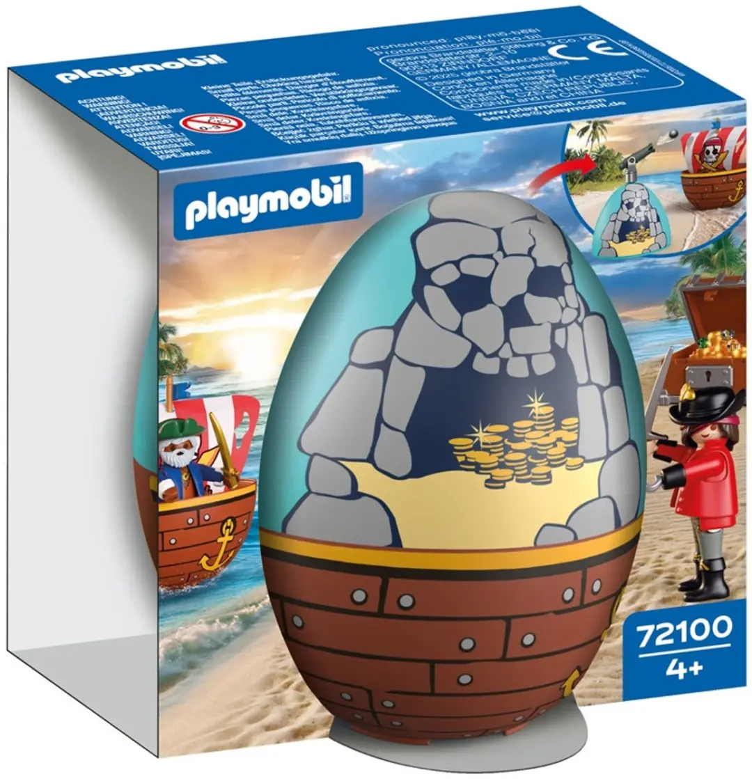 Playmobil 72100 Piraten Speelset - 2-in-1 Schatei - Grijs/Goud