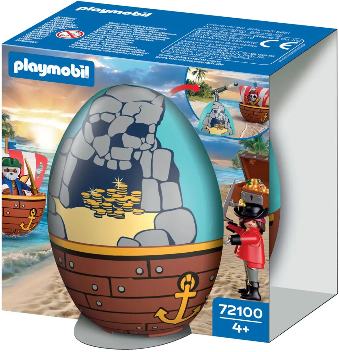Playmobil 72100 Piraten Speelset - 2-in-1 Schatei - Grijs/Goud