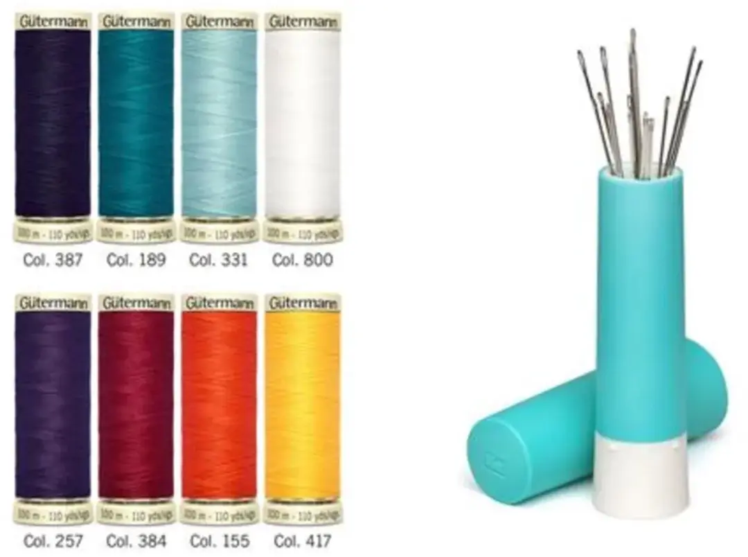 Gutermann 734572 Naaigarenset met Naaldentwister en 8 spoelen Allesnaaigaren 100
