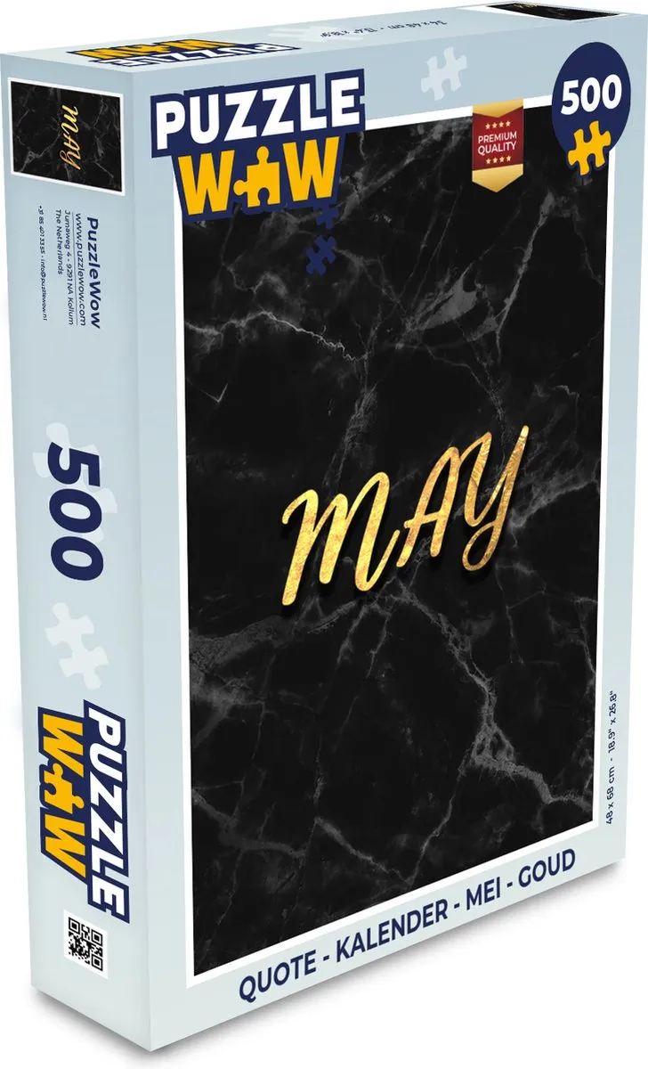 PuzzleWow Quote Kalender Mei Legpuzzel 500 Stuks