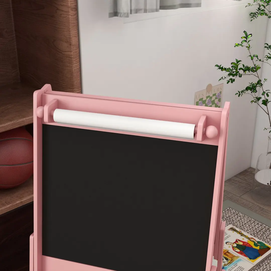 AIYAPLAY Kinderstaffel MDF Roze - 54x46,5x93cm - afbeelding 5 van 6