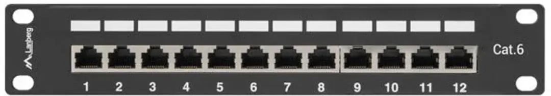 Lanberg PPF6-9012-B Patchpanel 12 Poorts 1U - Transparent - afbeelding 6 van 6