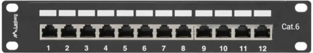Lanberg PPF6-9012-B Patchpanel 12 Poorts 1U - Transparent - afbeelding 2 van 6
