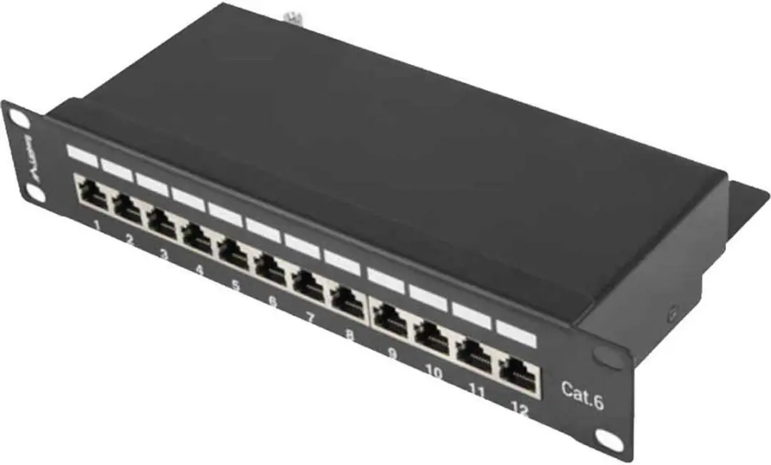 Lanberg PPF6-9012-B Patchpanel 12 Poorts 1U