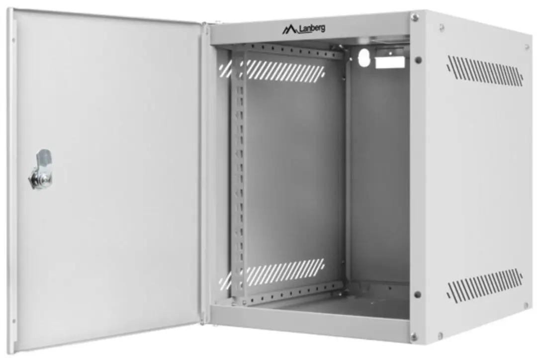 Lanberg 10 Inch Wandkast 6U WF10-2306-00S - Grijs - afbeelding 3 van 6