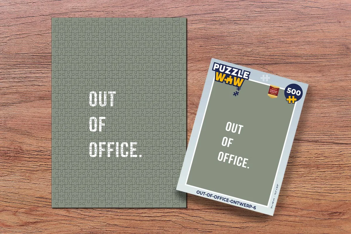 PuzzleWow Quotes Out of office Legpuzzel 500 Stuks - Multicolor