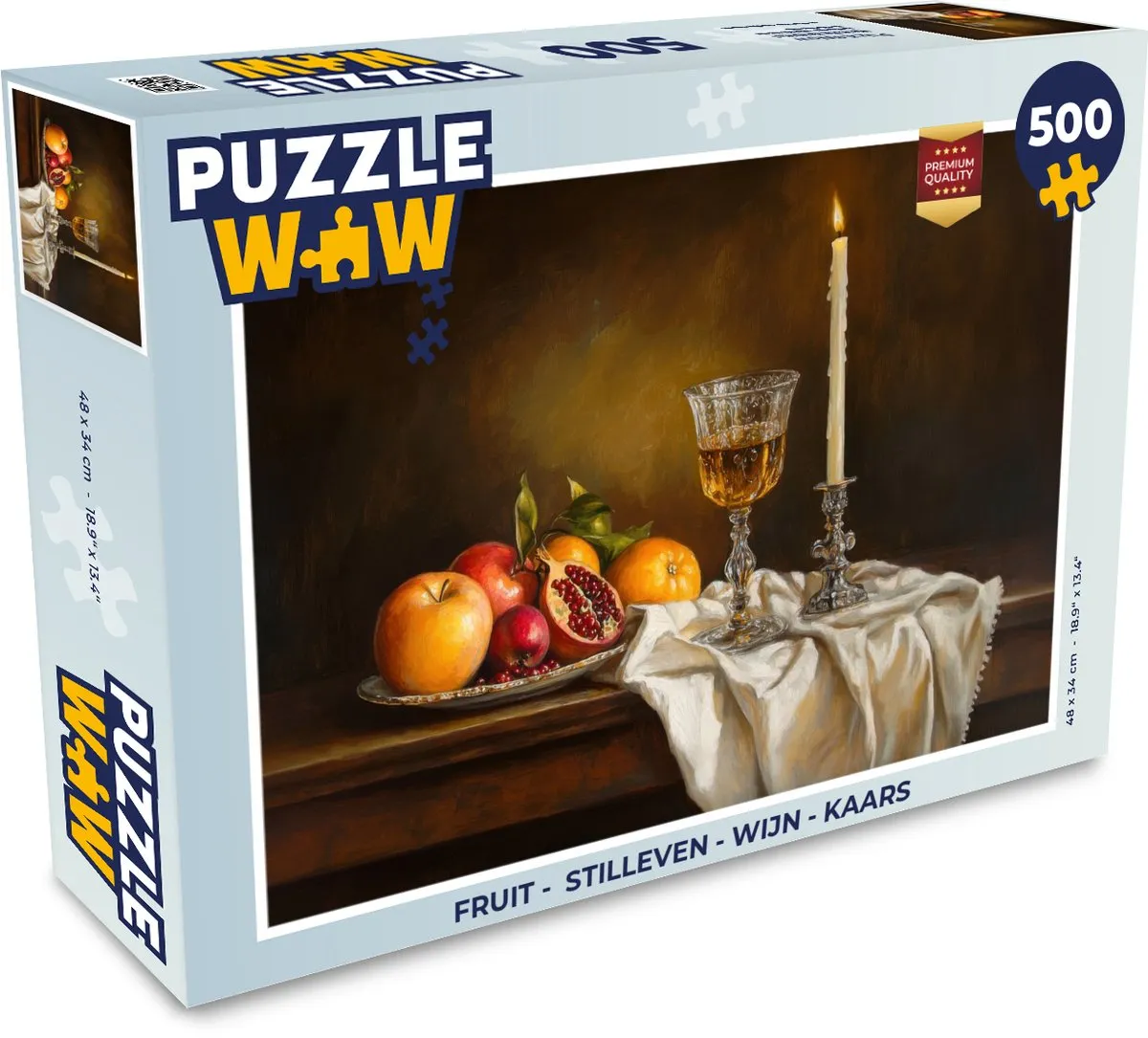 PuzzleWow Fruit Stilleven Legpuzzel 500 Stuks
