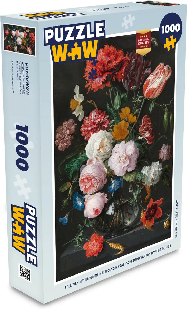 PuzzleWow Jan Davidsz. de Heem Stilleven Legpuzzel 1000 Stuks