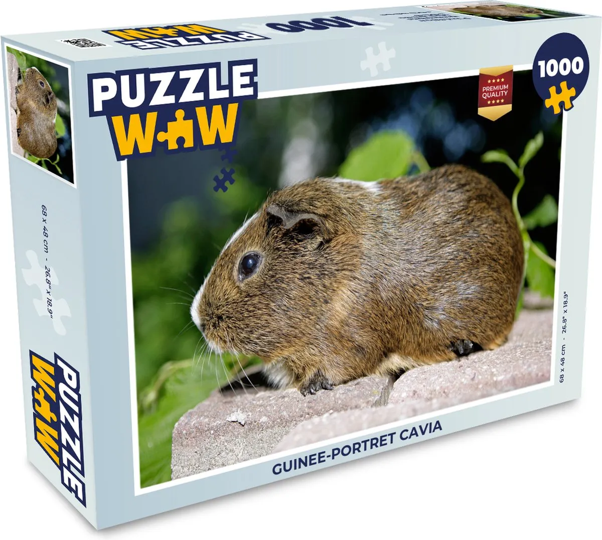 PuzzleWow Legpuzzel Guinee-portret cavia 1000 Stuks