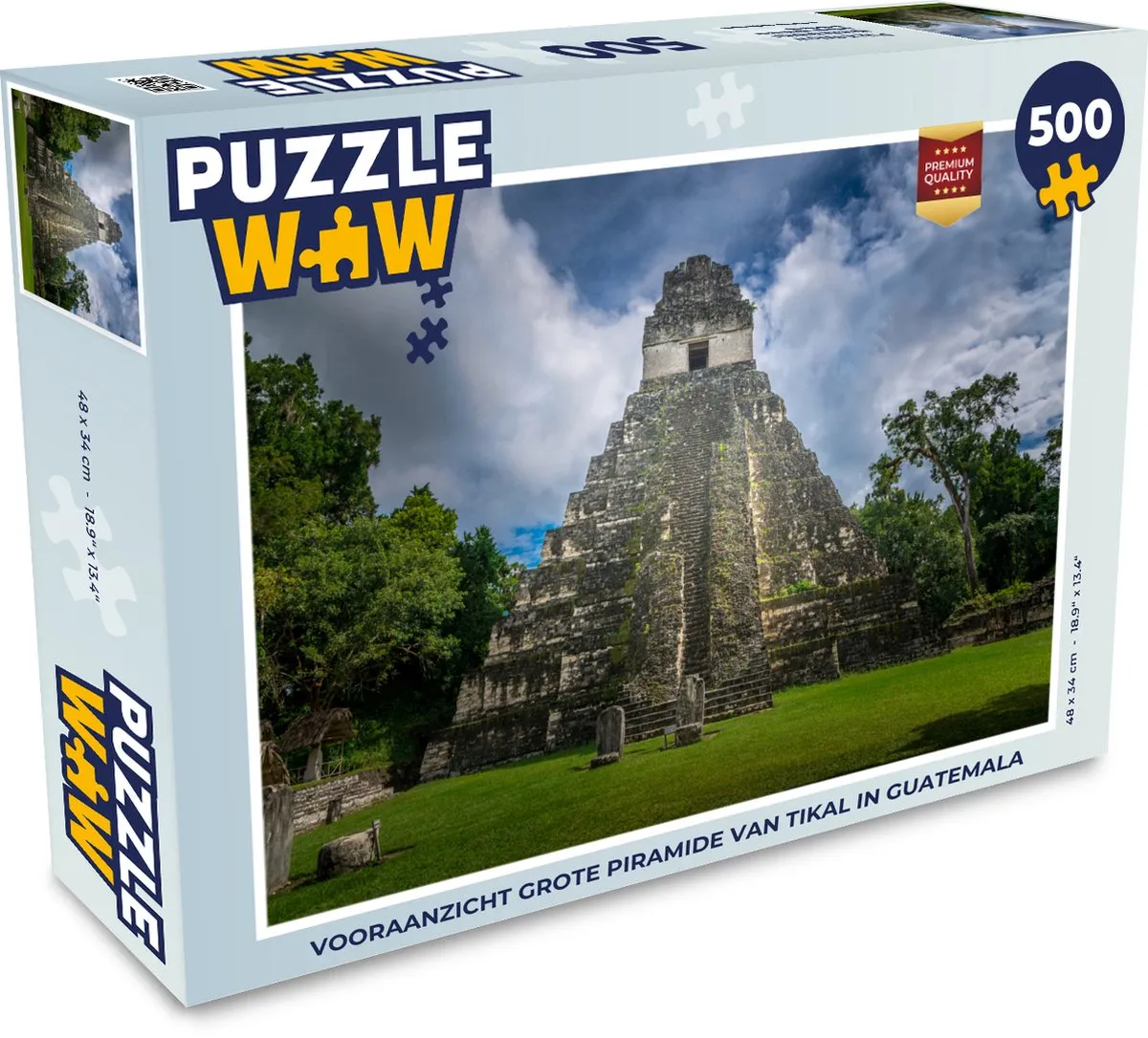 PuzzleWow Piramide van Tikal Legpuzzel 500 Stuks - Multicolor