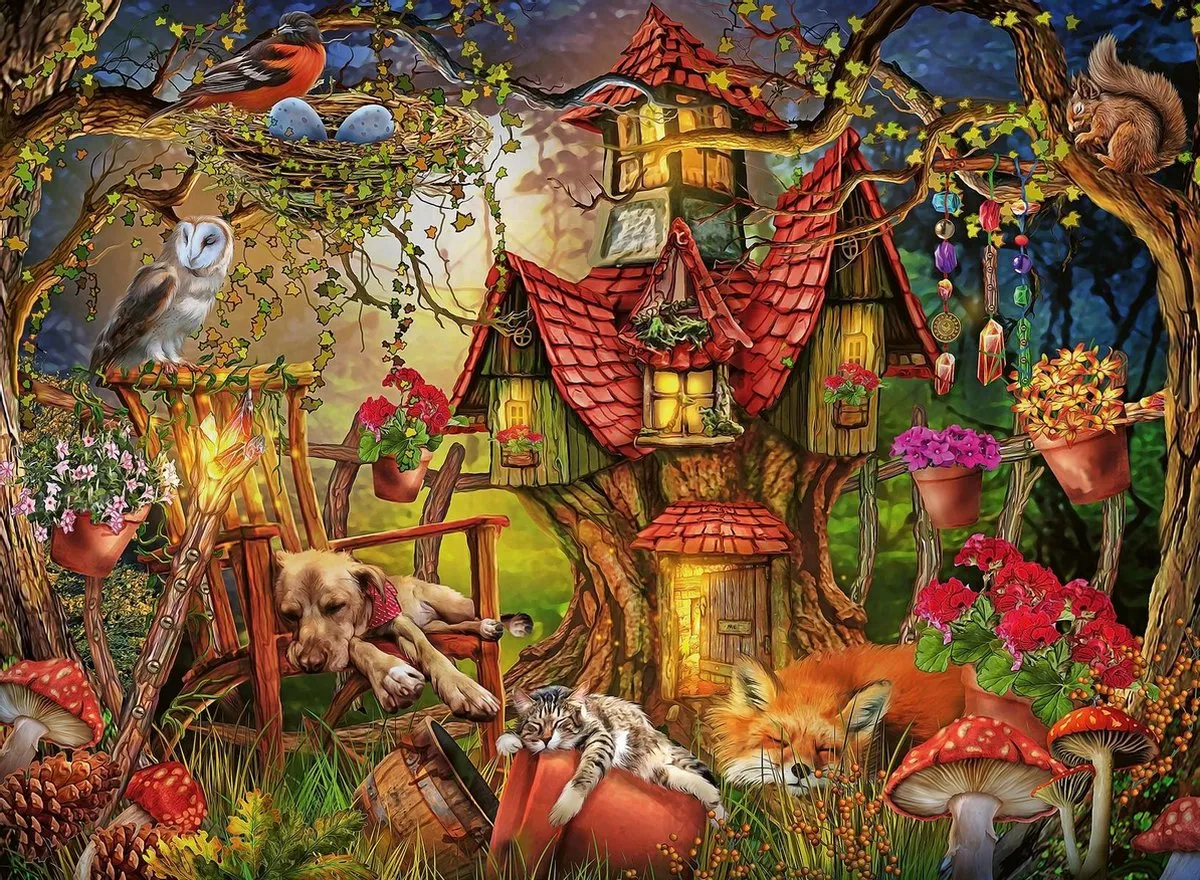 Ravensburger Huisje in het bos Legpuzzel 200 Stuks - 129515