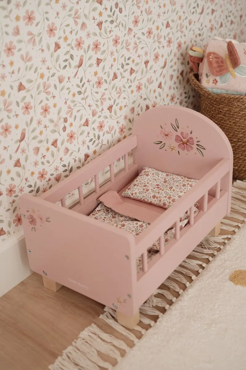 Little Dutch Poppenbed Soft Flowers LD2517 - Roze