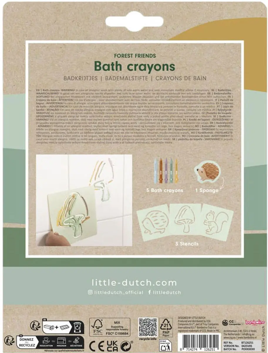Little Dutch Badkrijtjes Forest Friends - Multicolor - afbeelding 4 van 6