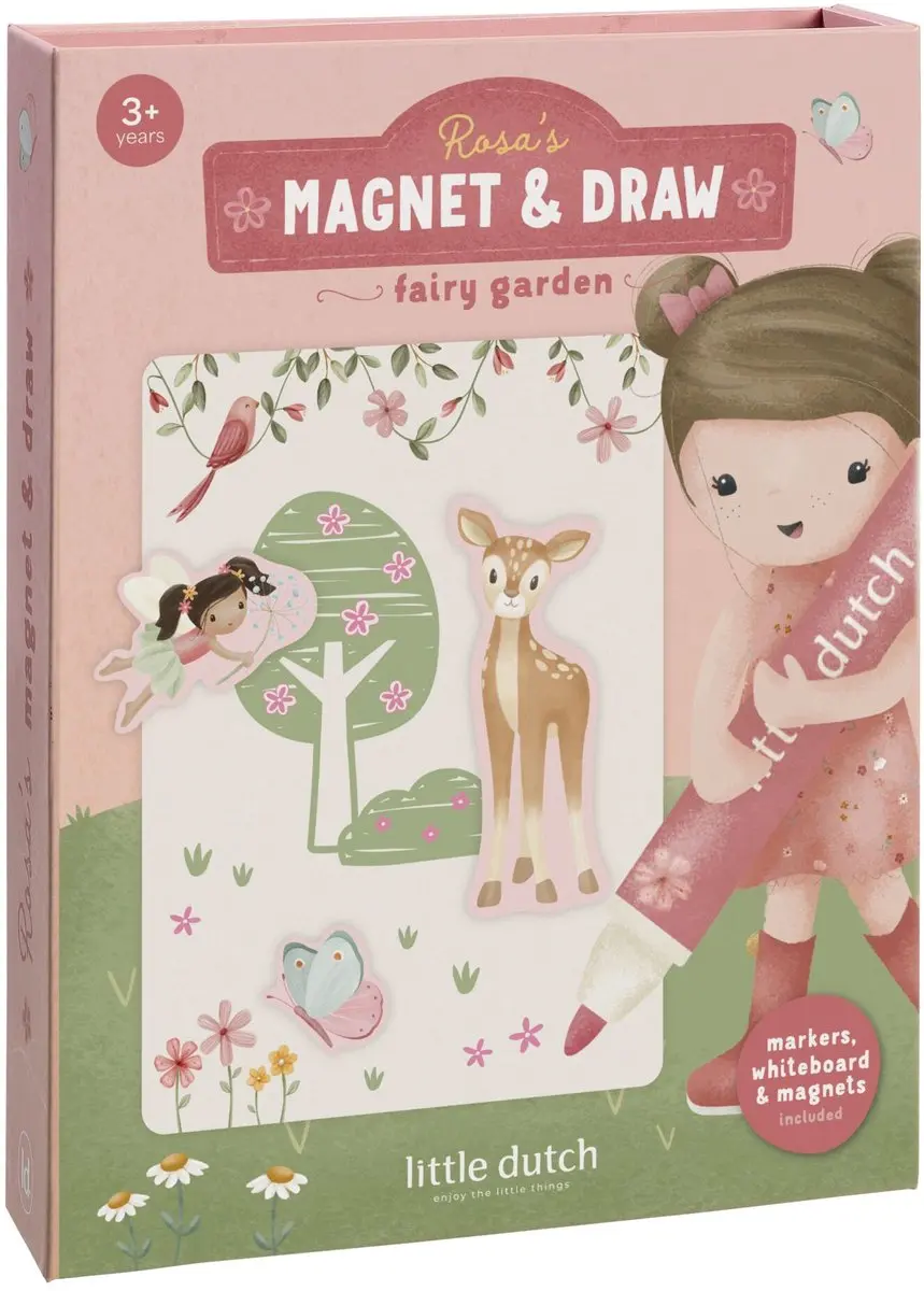 Little Dutch Rosa Fairy Garden Magneetset
