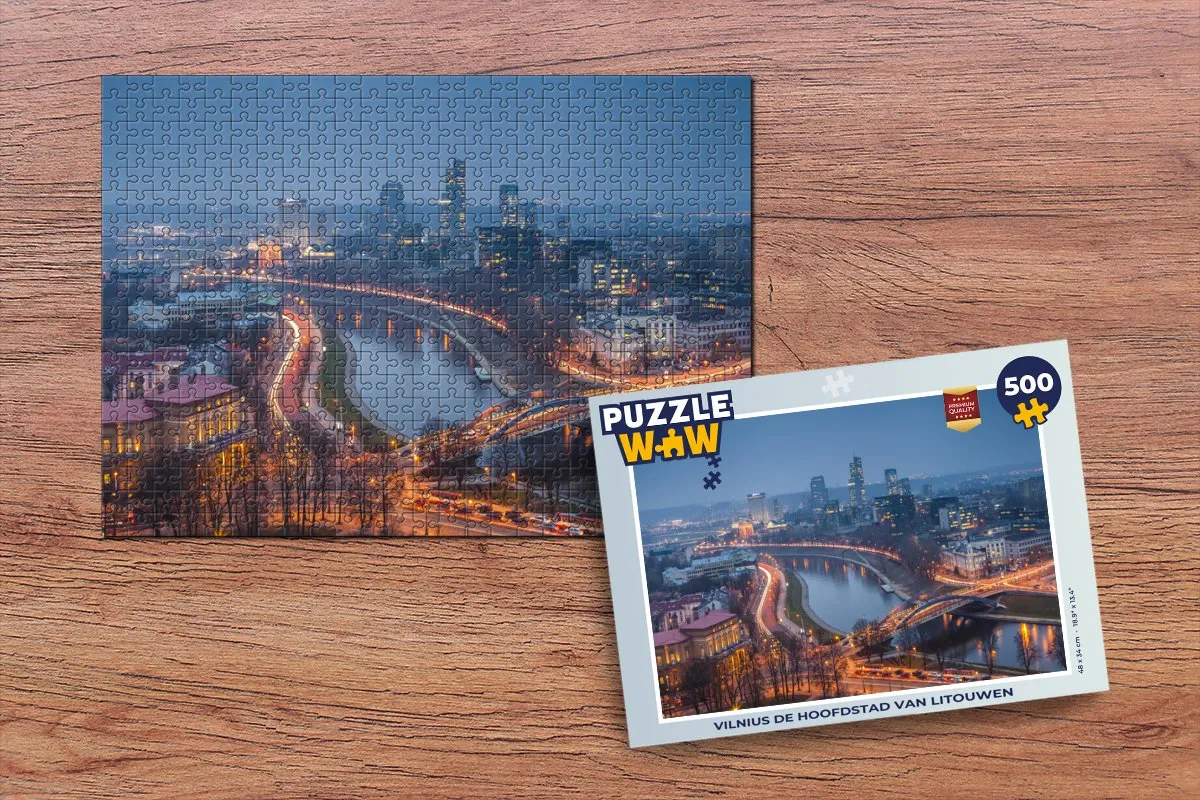 PuzzleWow Vilnius Legpuzzel 500 Stuks