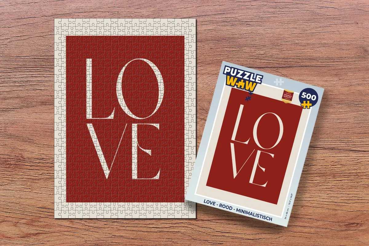 PuzzleWow Love Legpuzzel 500 Stuks - Rood