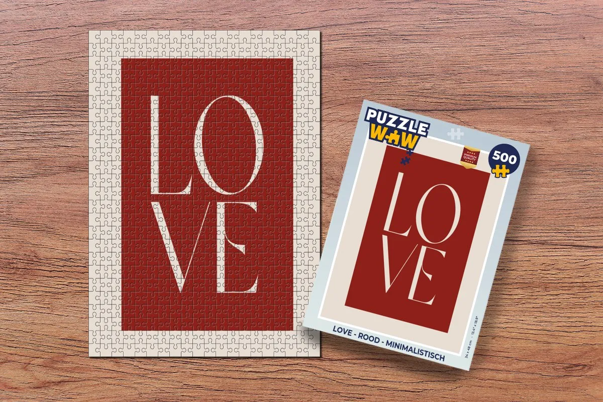 PuzzleWow Love Legpuzzel 500 Stuks - Rood
