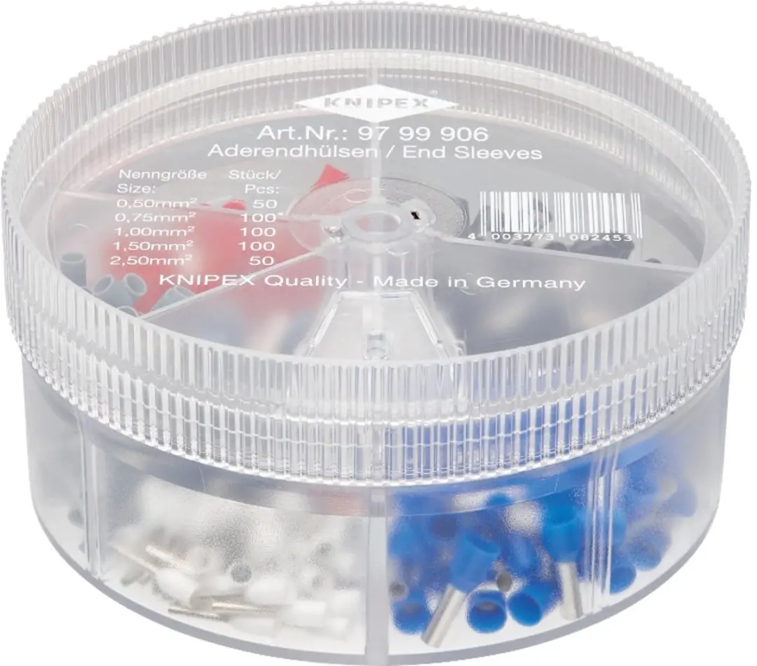 Knipex Assortimentsbox Geïsoleerde Adereindhulzen 0,50-2,50mm² - 5 Kleuren