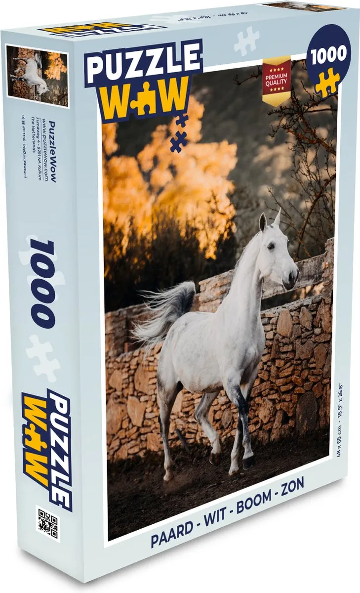 PuzzleWow Legpuzzel Paard - 1000 Stuks - Multicolor