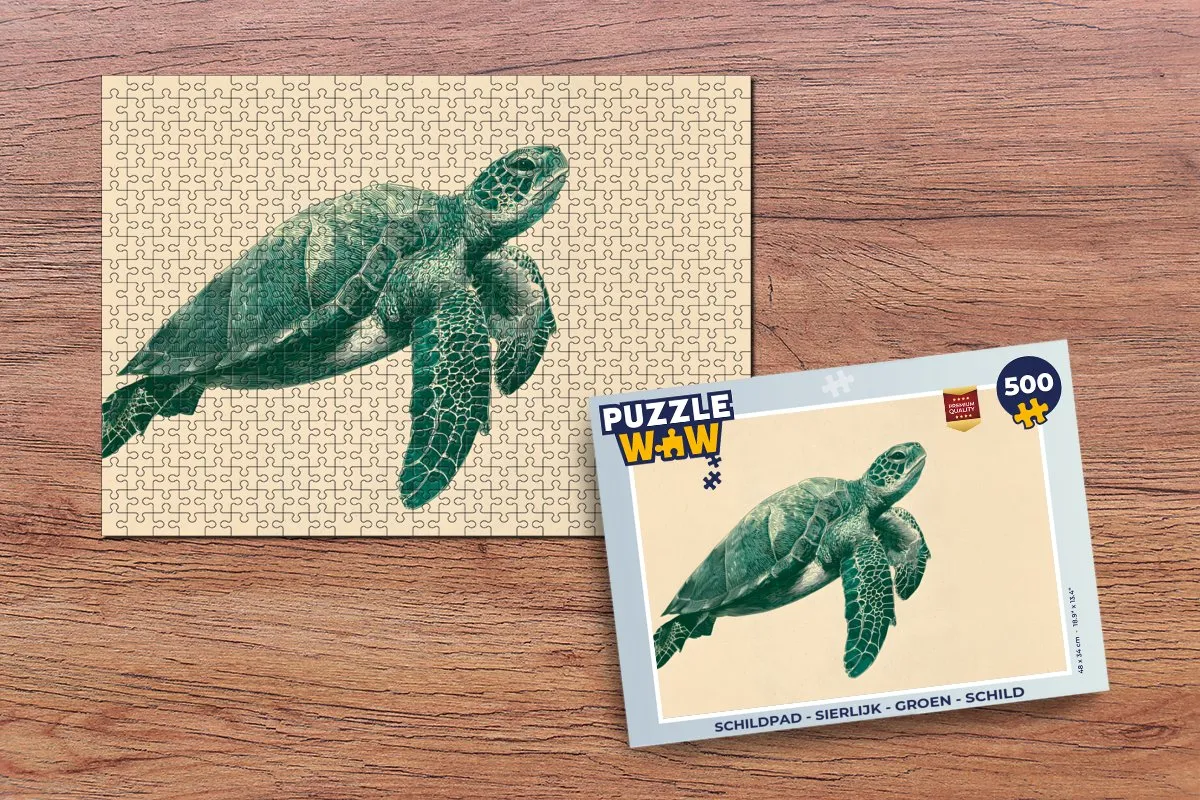 PuzzleWow Schildpad Legpuzzel 500 Stuks - MPN 8721406844723