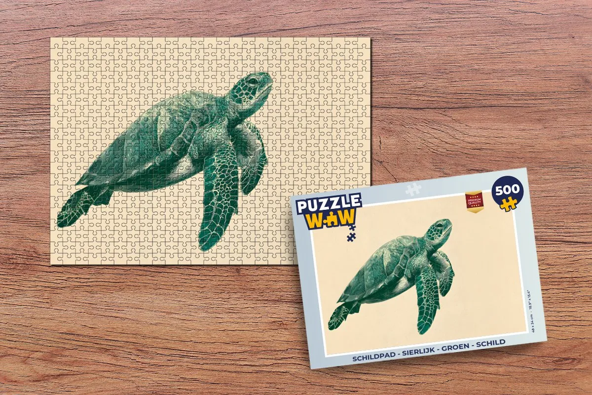 PuzzleWow Schildpad Legpuzzel 500 Stuks - MPN 8721406844723