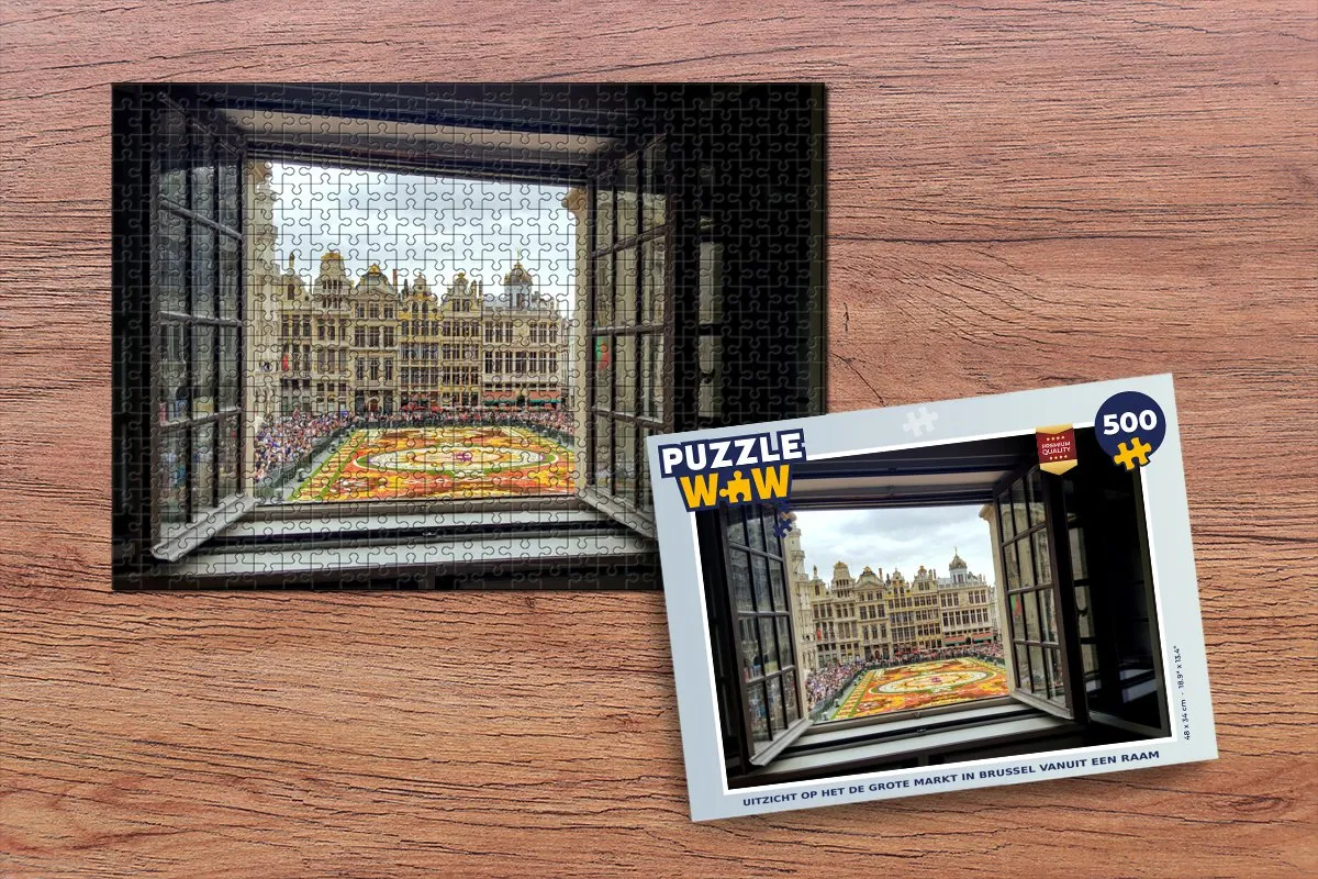 PuzzleWow Brussel Legpuzzel 500 Stuks - Multicolor