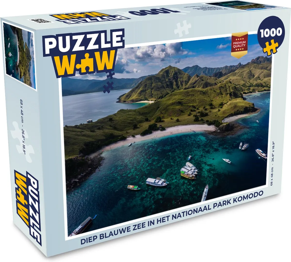 PuzzleWow Diep Blauwe Zee Komodo Legpuzzel 1000 Stuks
