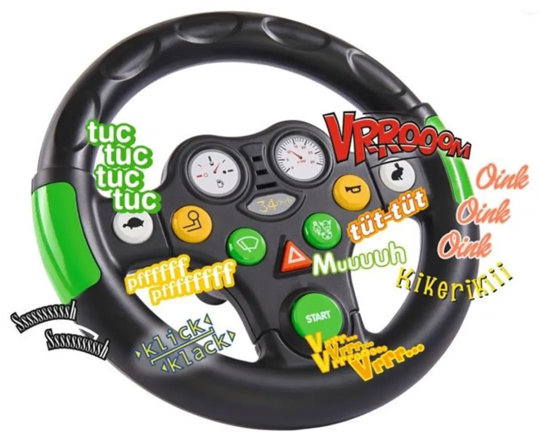BIG Tractor Stuurwiel 800056488 - Groen/Zwart