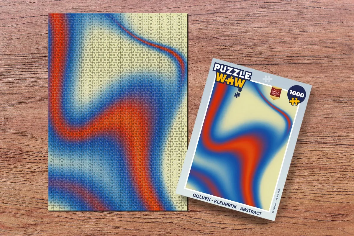 PuzzleWow Golven Legpuzzel 1000 Stuks - Kleurrijk Abstract