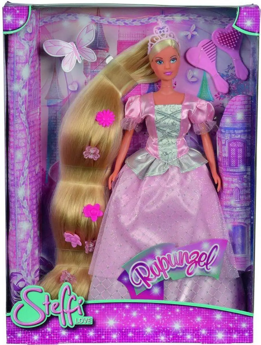 Simba SL Rapunzel 3-ass. - Roze/Paars/Rood/Wit