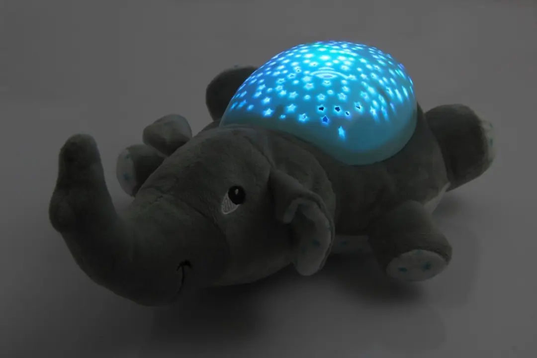 Jamara Dreamy Elephant Nachtlamp 32cm - Grijs/Blauw - afbeelding 6 van 6