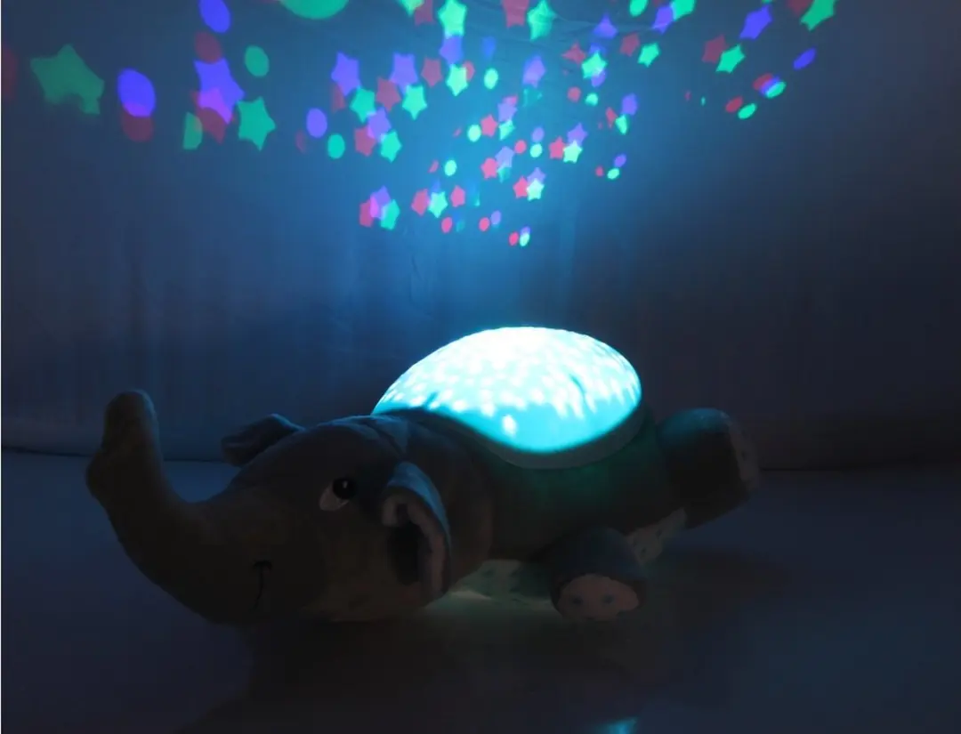 Jamara Dreamy Elephant Nachtlamp 32cm - Grijs/Blauw - afbeelding 4 van 6
