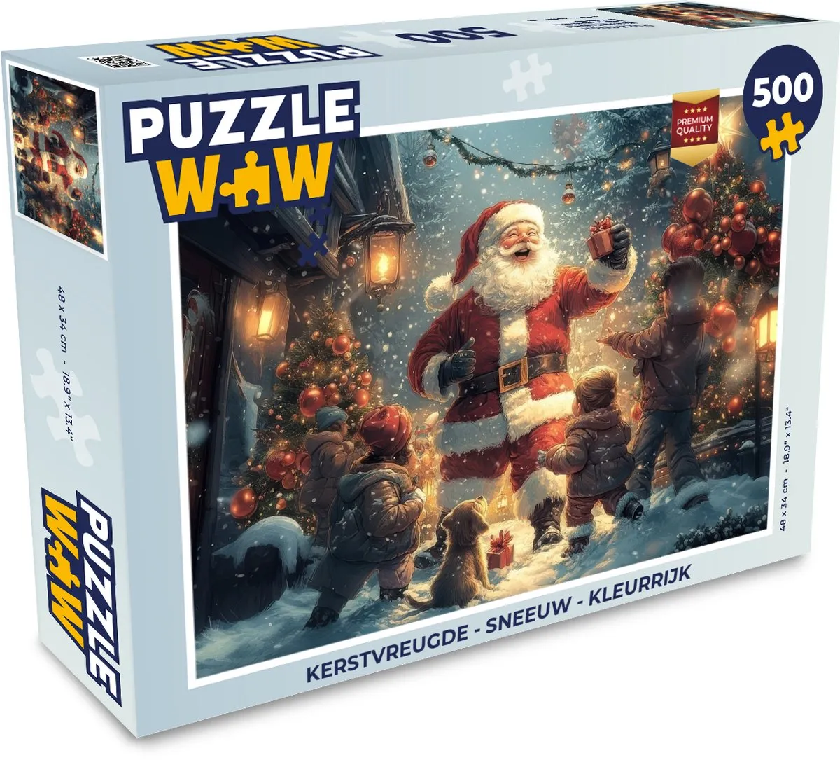 PuzzleWow Kerstvreugde 1000 Stuks Puzzle - Kleurrijk