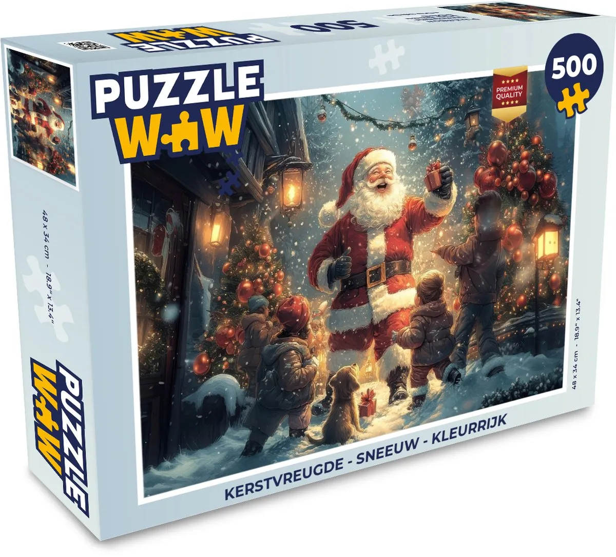 PuzzleWow Kerstvreugde 1000 Stuks Puzzle - Kleurrijk