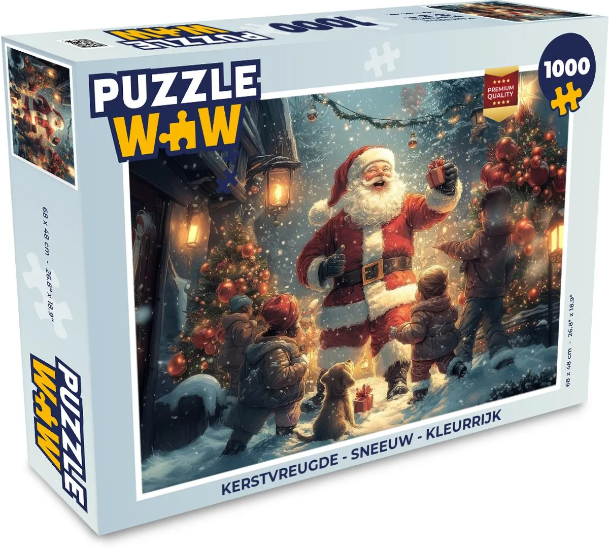 PuzzleWow Kerstvreugde 1000 Stuks Puzzle - Kleurrijk